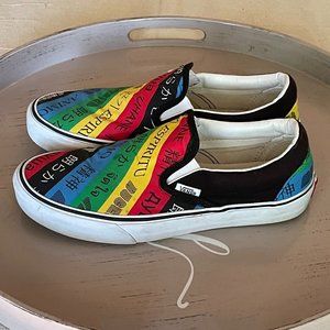 Rainbow VANS Sz Mens 7 Womens 5.5
